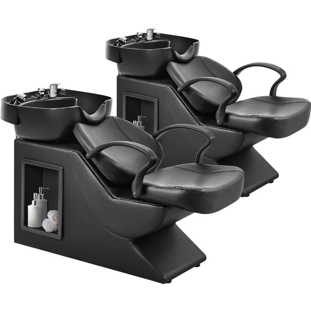 

Shampoo Bowl and Chair Set for Salon 2PCS, Backwash Barber Chair,ABS Plastic Shampoo Bowl Sink