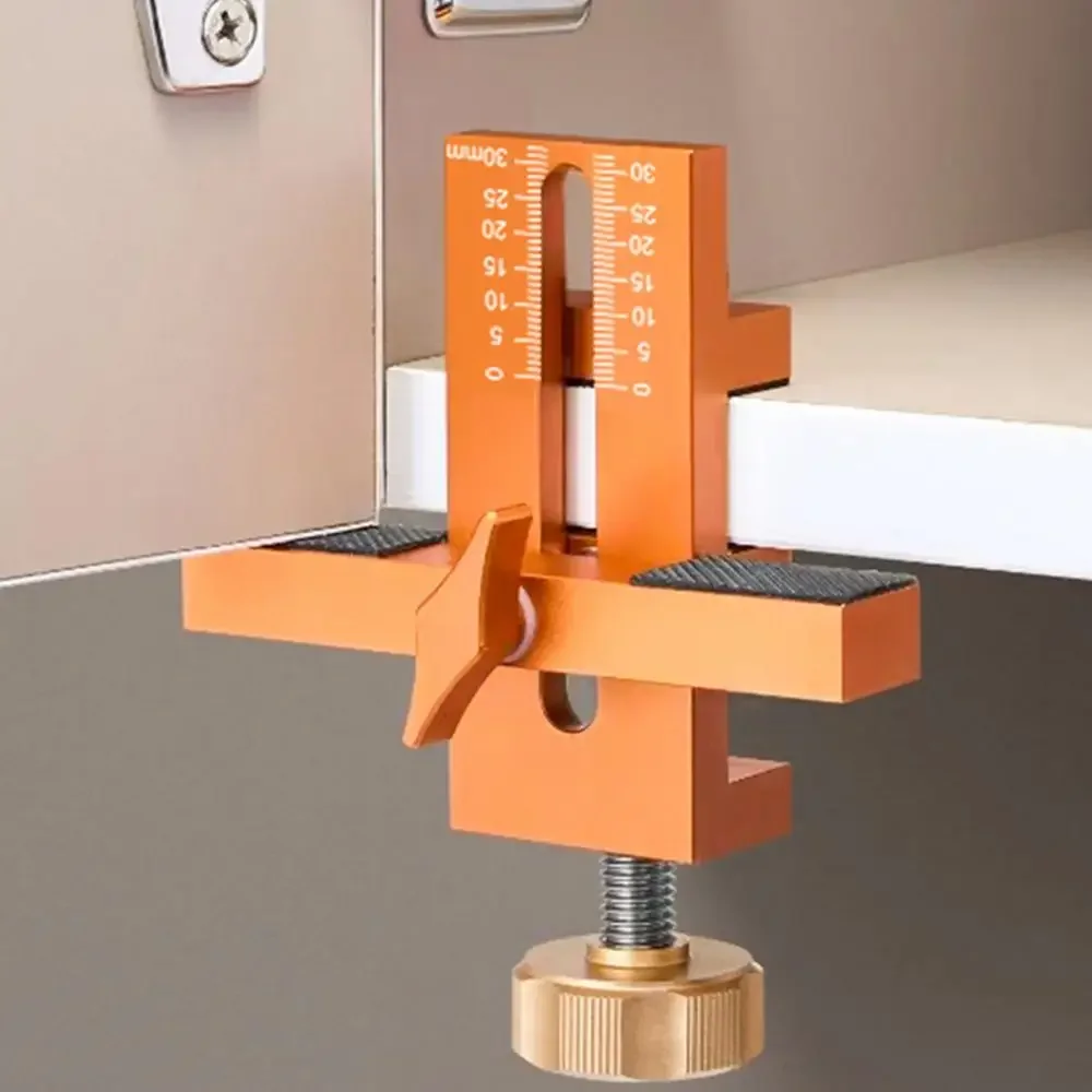 Cabinet Door Mounting Jig 7-40mm Adjustable Support Arm&Clamp Aluminum Alloy Body Tool Installing Cabinets Face Frame Frameless