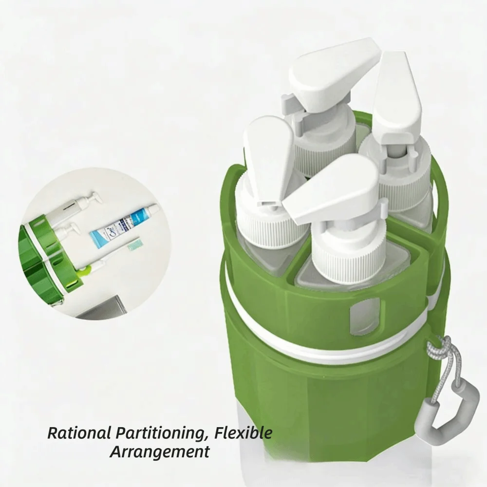 

Набор дорожных бутылочек 4-в-1: вакуумные многоразовые контейнеры из силикона с присоской, дорожный дозатор-бутылка
