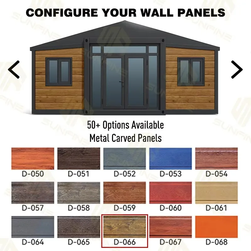 20ft Luxury Container Home Pre Assembled Tiny Expandale House with 2 3 4 Bed Room for Sale