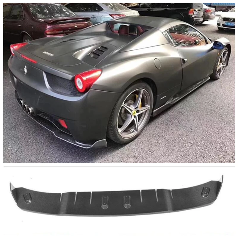 

For Ferrari 458 2011-No REAL Carbon Fiber Rear Diffuser Bumper Spoiler Lip Splitters Veloce-Style High Quality Accessories