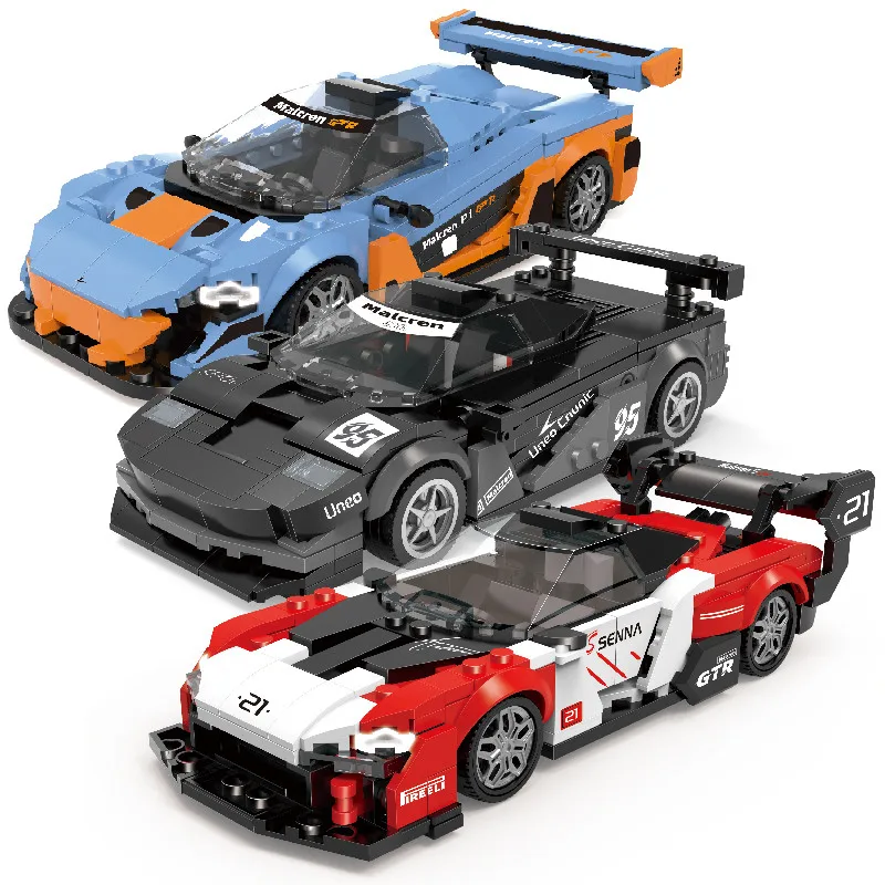 11 Types Speed Champions Car Hypercar Building Blocks MOC Construction Bricks Famous Sport Vehicle Toys Gift For Children Kids