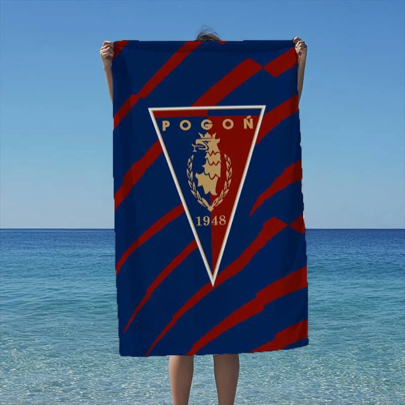 1pc Oversized Thick Beach Towel with Pogon Szczecin Logo Ultra-Fine Fiber, Super Soft & Highly Absorbent,