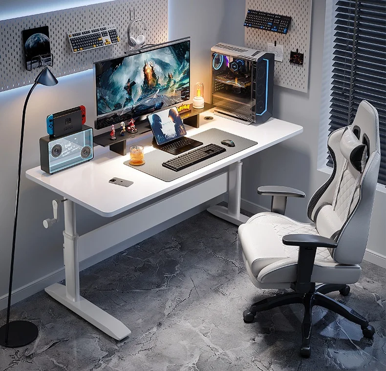 

!@Hot Sales Adjustable Wooden PC E-Sports Gaming Desk Shelf Set for Desktop Computer Use Direct From Factory Supplier