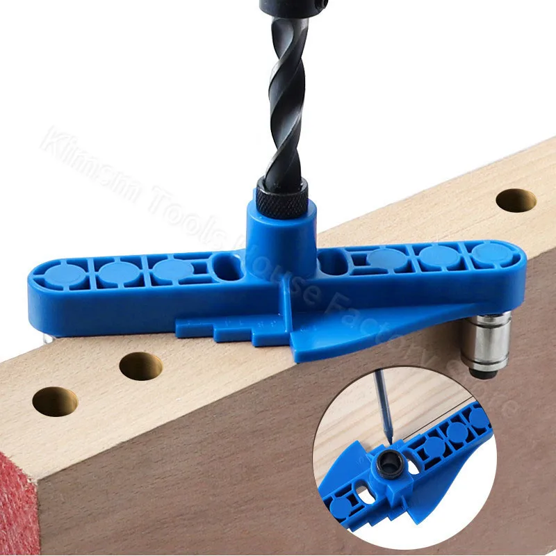 Localizador de perforación para carpintería, plantilla de agujero de bolsillo Vertical, espiga de madera, Kit de guía de taladro autocentrante, perforadora de agujeros de 2mm-12mm