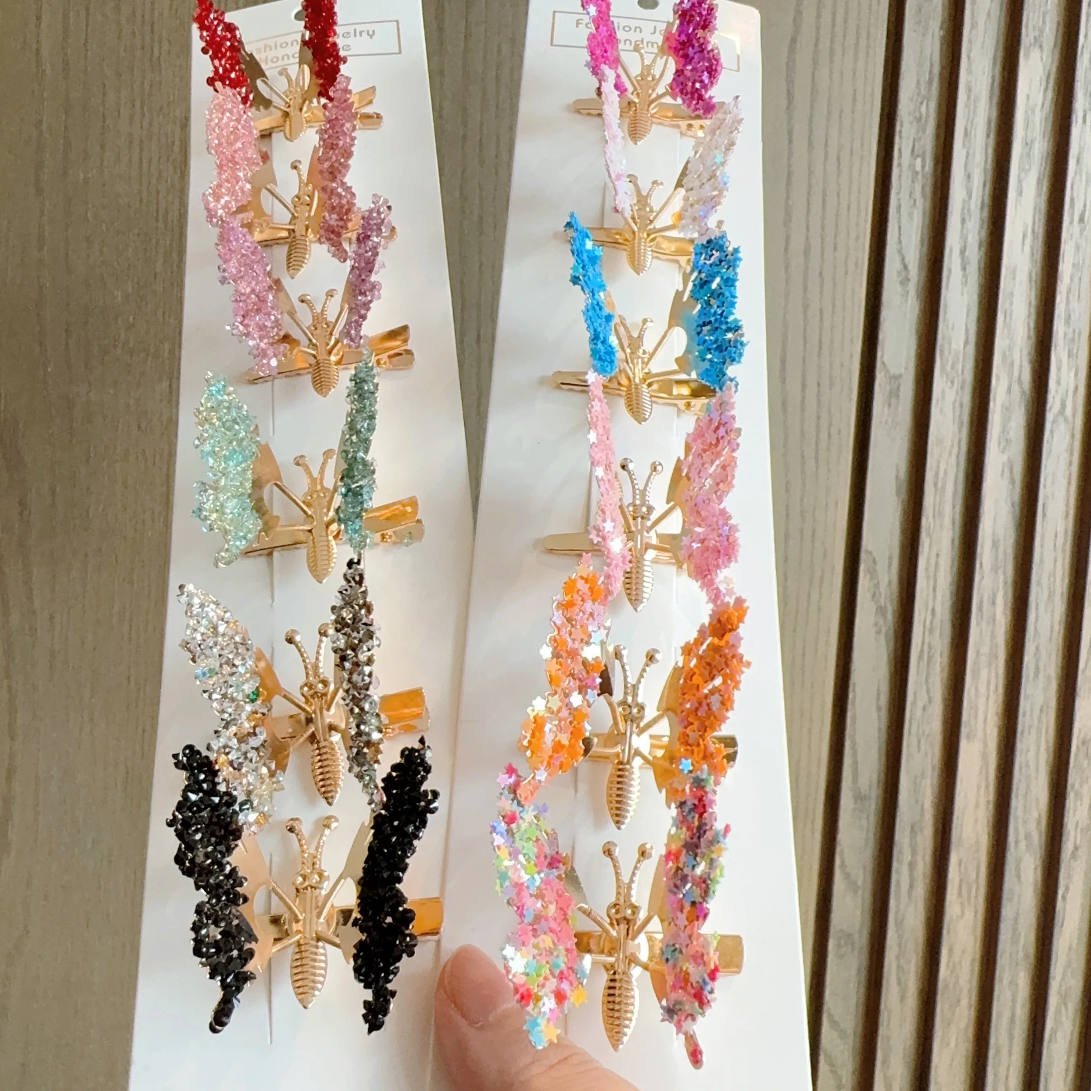 6PCS Elegant Tassel Butterfly Hairpin Female Retro Accessories Trembling Side Clip Moving Butterfly Headdress Party Jewelry Gift