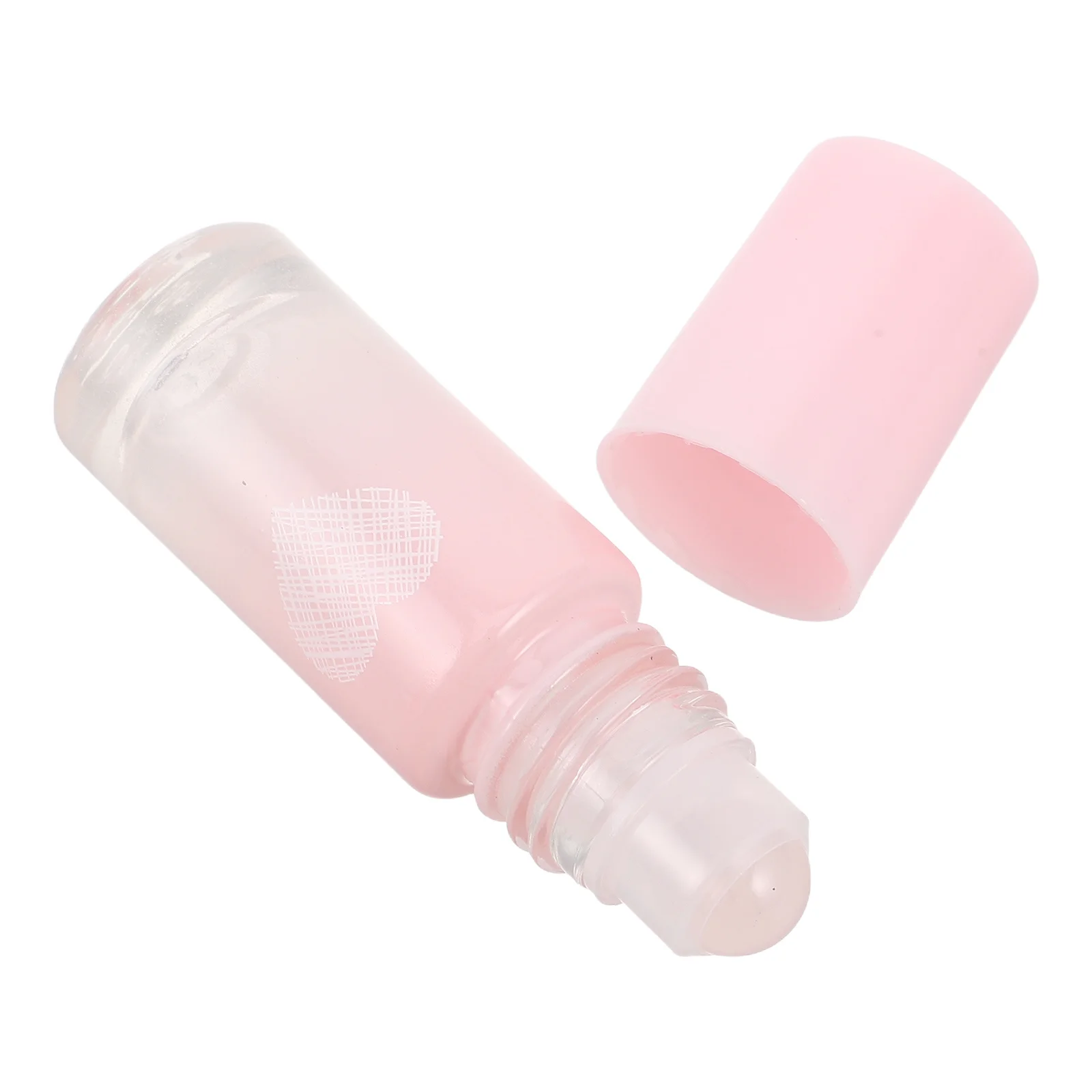 

5Ml Heart Pattern Gradient Pink Refillable Rollerball Bottle for Travel Perfume Storage Compact Essential Oil Applicator