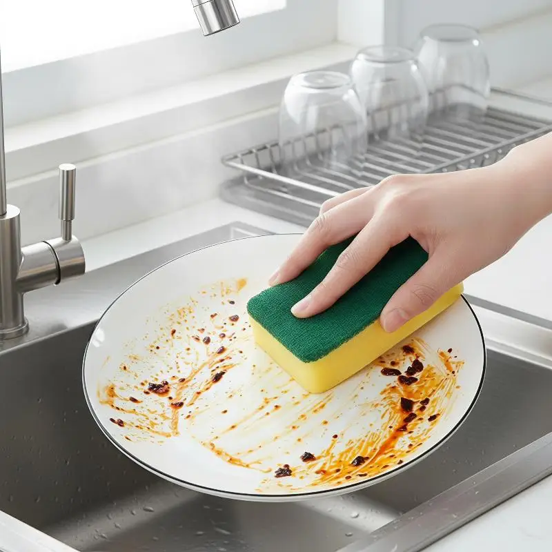 10/30/50Pcs Highly Absorbent Double-Sided Magic Cleaning Sponge Rust Remover for Kitchen Utensils Pot Dish Washing