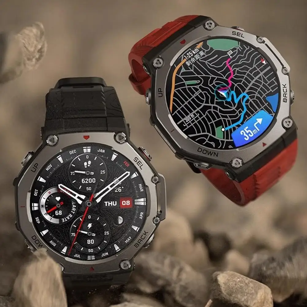 Per Amazfit T-Rex 3 9H Durezza HD Pellicola trasparente Proteggi schermo Protezione in vetro temperato Pellicola trasparente Accessori per lo schermo dell'orologio