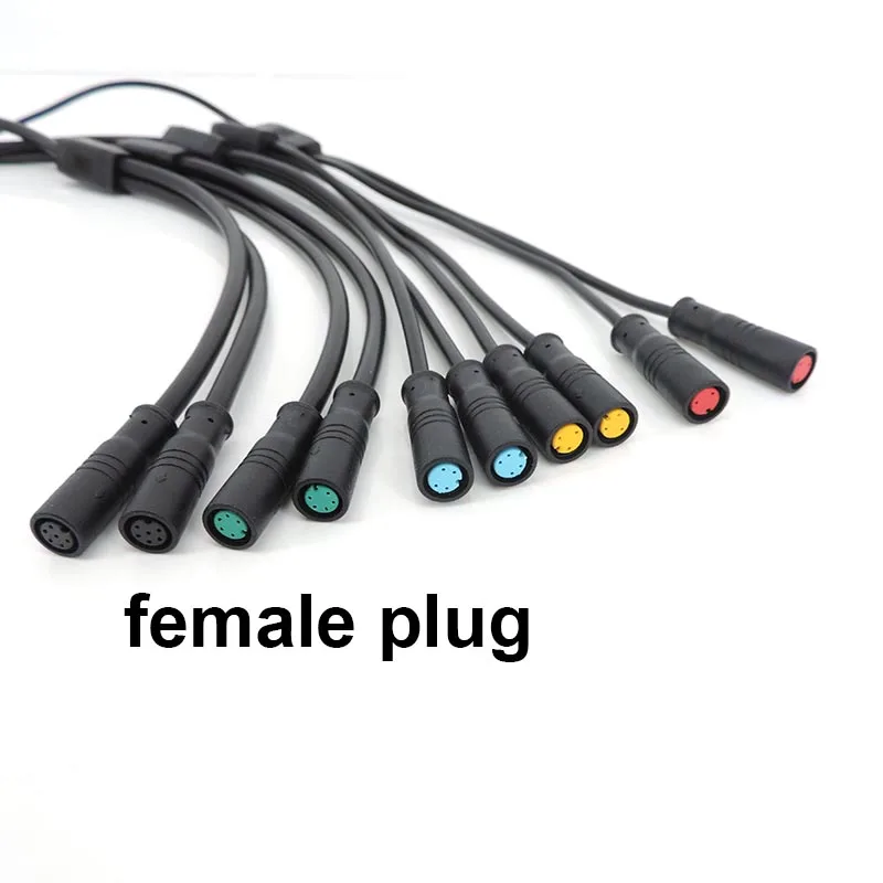 M8 wasserdichter 1-Stecker-auf-2-Buchsen-DC-Splitter-Sensor-Steckverbinder für E-Bikes, 2/3/4/5/6-polig, Elektrofahrrad-Verbindungskabel, E-Bike-Stecker – Detail 6