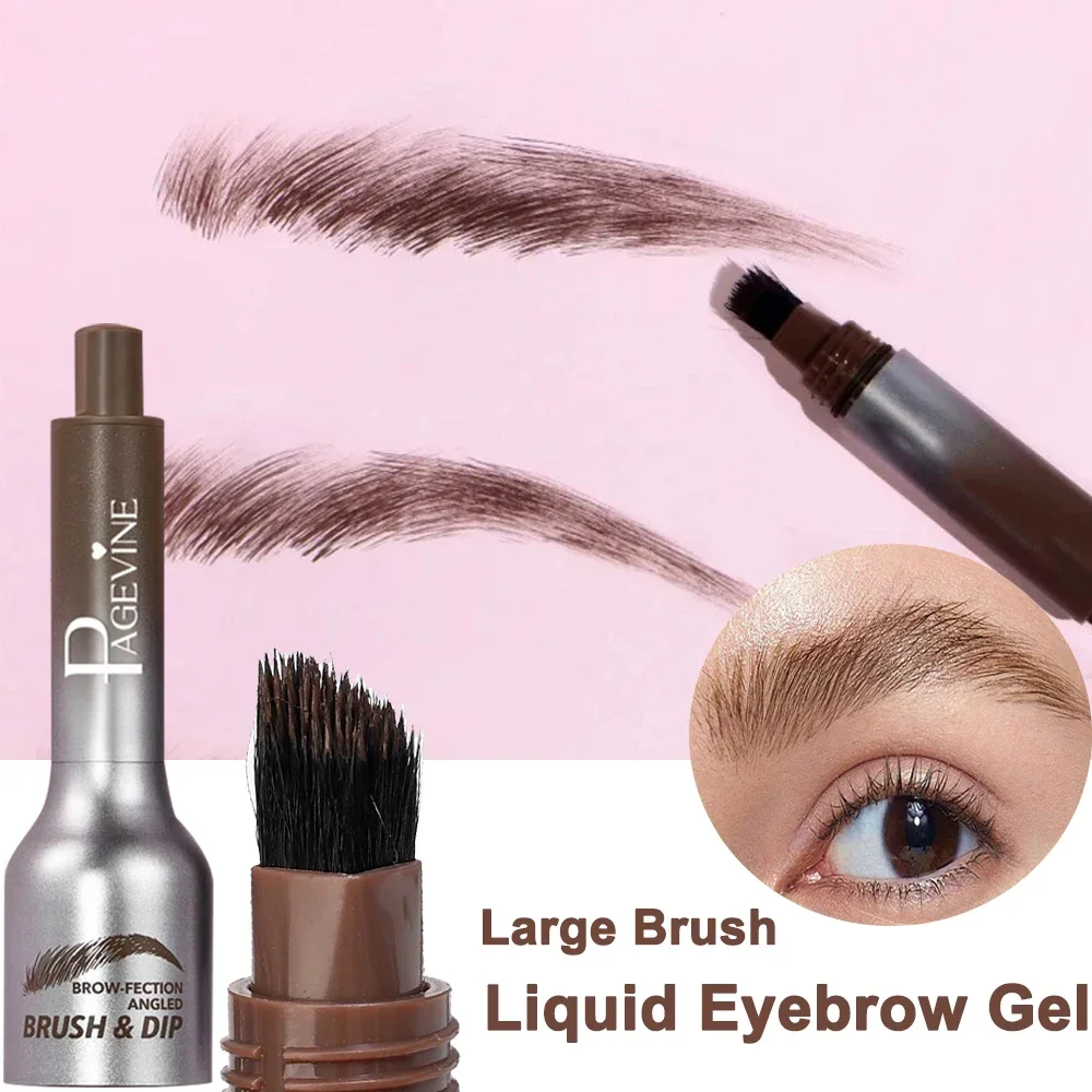 Large Brush Eyebrow Gel 3D Wild Hairline Cream Anti Smudging Waterproof Press Type Eyebrows Dye Pen Velvet Lasting Brow Makeup