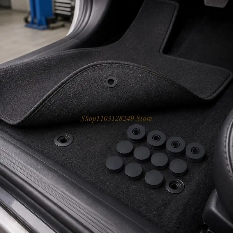 N5KD Carpet Floor Mat Mounting Clips, Part 6680520 Replacement Hardware with Center Collars and Reinforcing Rib Structure