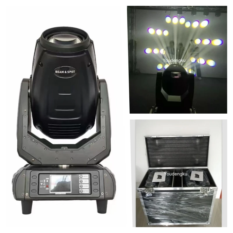 Projecteur de lumière à tête mobile avec étui, 6 pièces, 280w 10r, faisceau spot lavage 3 en 1 bws, pour fête de mariage ou dj