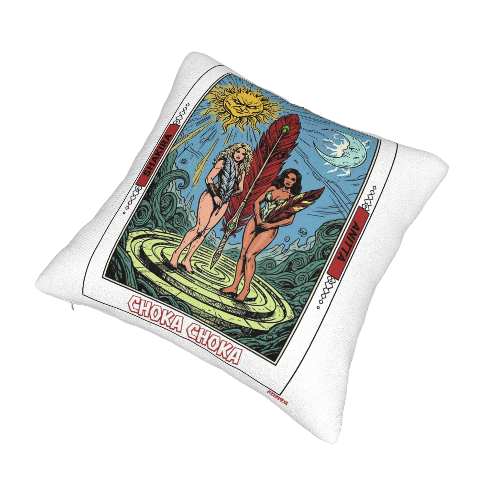 Funda de almohada Anitta Shakira Choka Choka, funda de cojín de poliéster estampada, funda decorativa para almohada, funda cuadrada para el hogar de 45x45cm