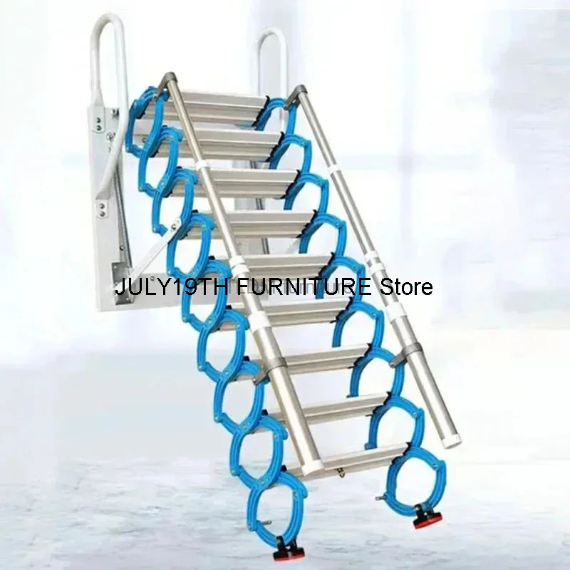 Wall-mounted Home Ladders Attic Retractable Stairs Lifting Indoor and Outdoor Invisible Folding Ladders Simple Stretching Stairs