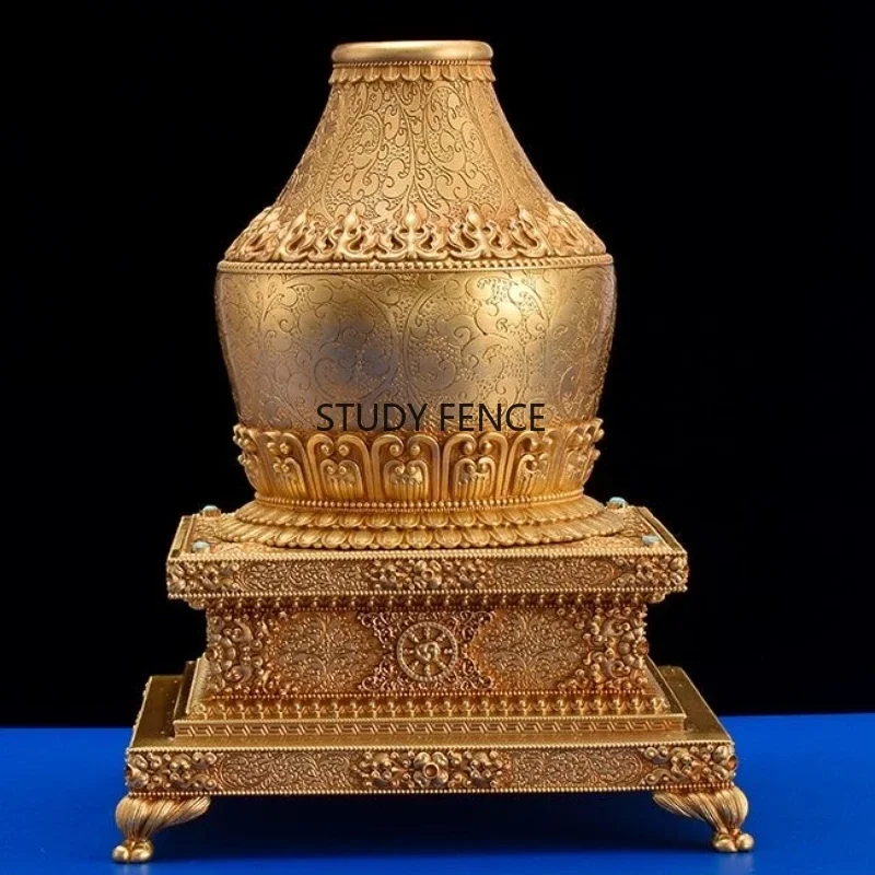 Metal Incense Burner Box Furnace Ornaments Temple/Ancestral Hall Incense Burner Sacrificial Utensils Incensory Feng Shui Decor