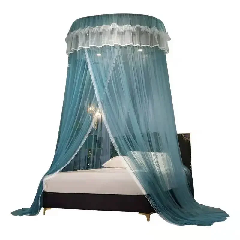 

Luxurious Bed Canopy for Girls & Adults, Large Elegant Bed Curtain Canopy Drapes, Round Dome Lace Princess Canopies,Mosquito Net