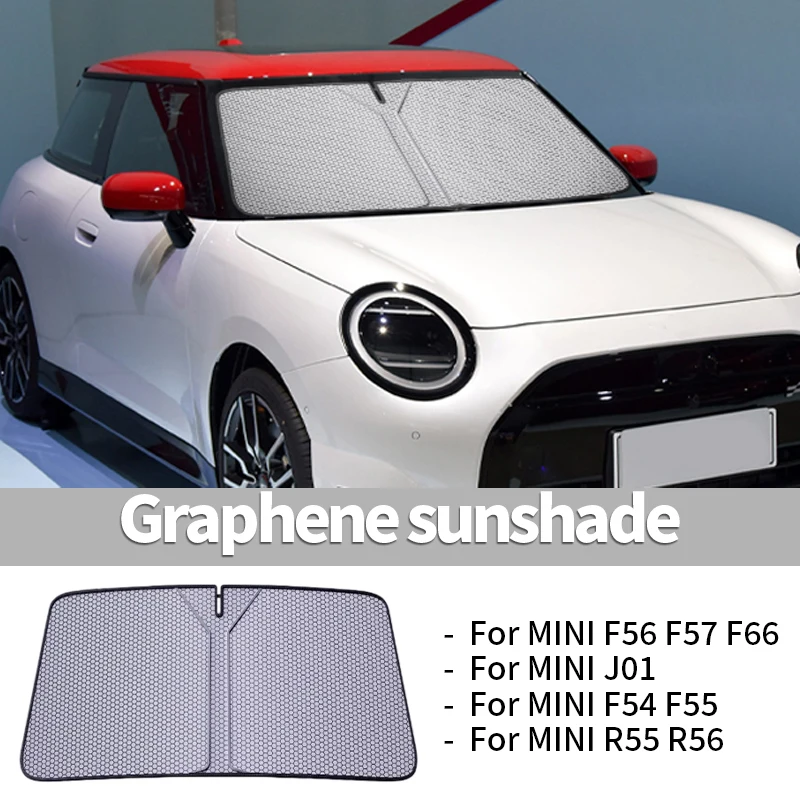 For Mini F54 F55 F56 F57 R56 R55 J01 F66 Car Accessorie Graphene Front Windshield Sun Visor Car Double-Layer Protection SunShade