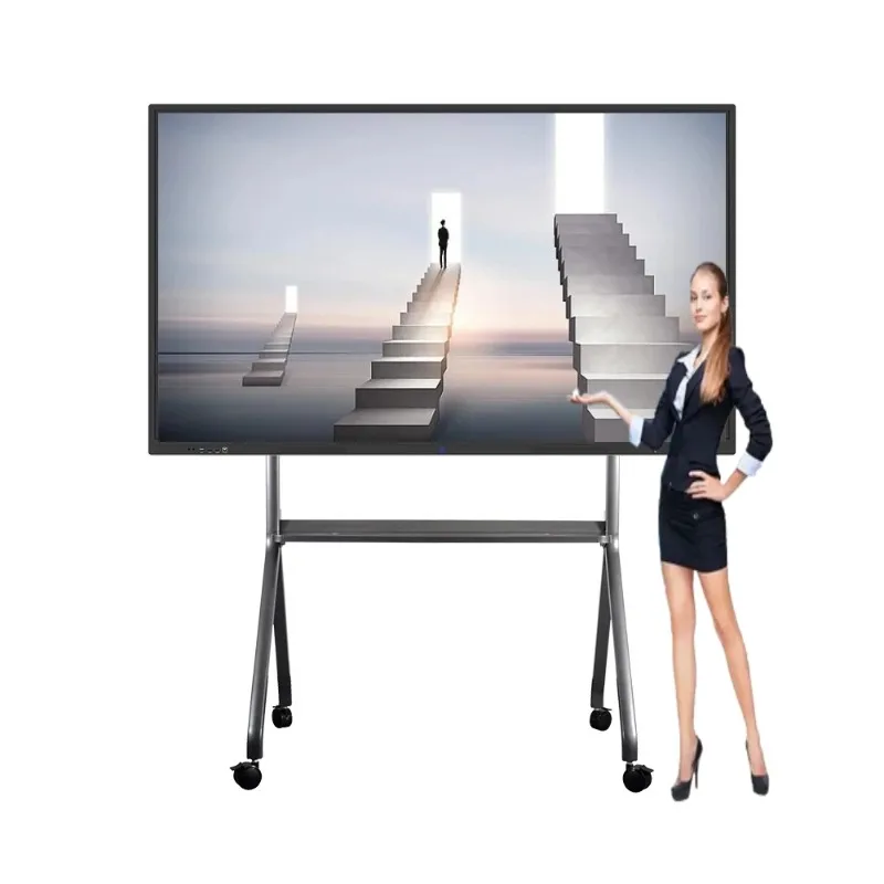 대형 스크린 65인치 4K 3840*2160 안드로이드 텔레비전 스마트 TV 디스플레이 회의 교육 대화형