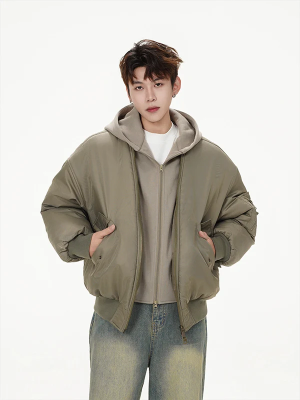 

Мужская хлопковая куртка с капюшоном, свободного кроя, в американском стиле, модная, теплая, комфортная, из полиэфирного волокна, для зимы