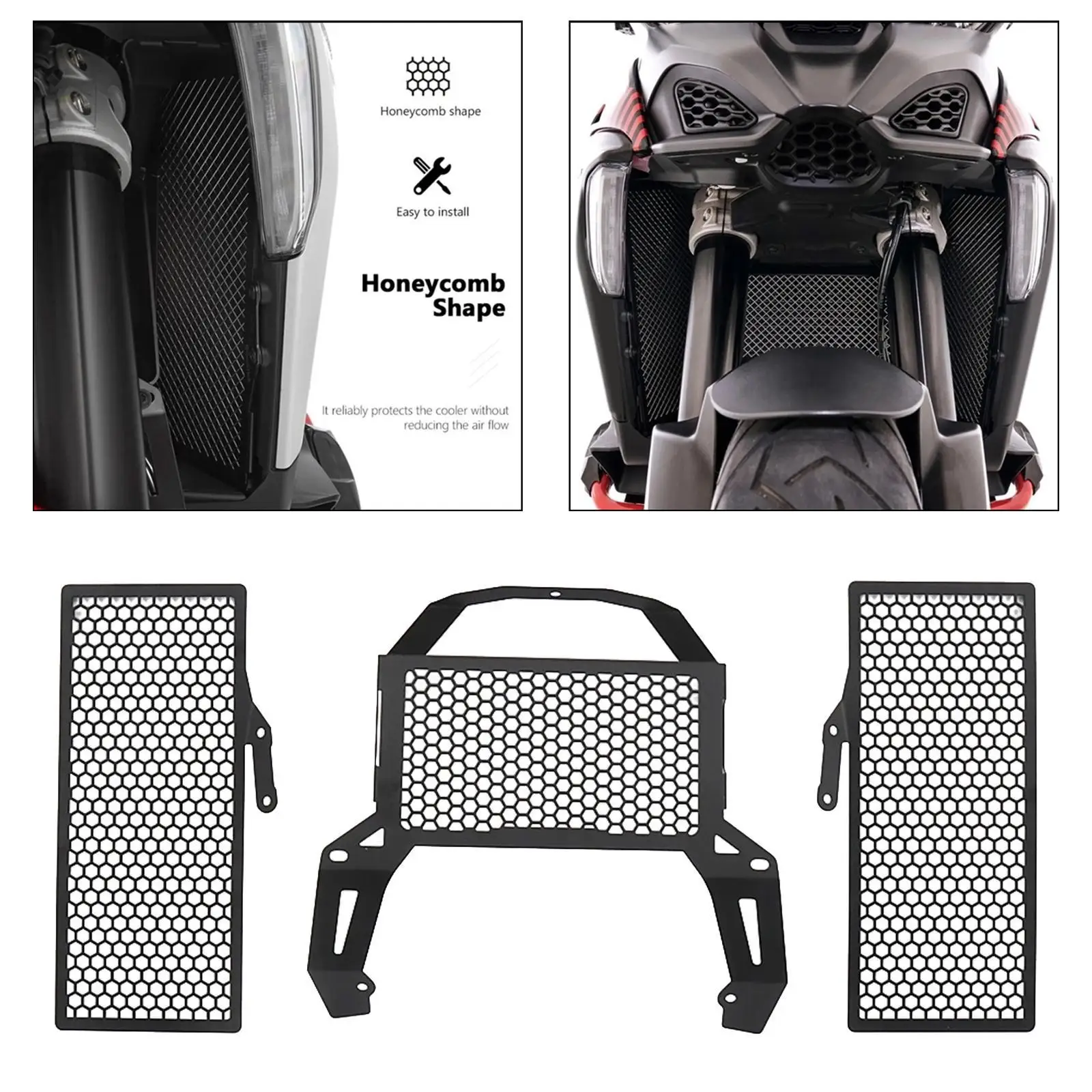 

Oil Cooler Radiator Grille Cover Replaces for Multistrada V4 2021 2022