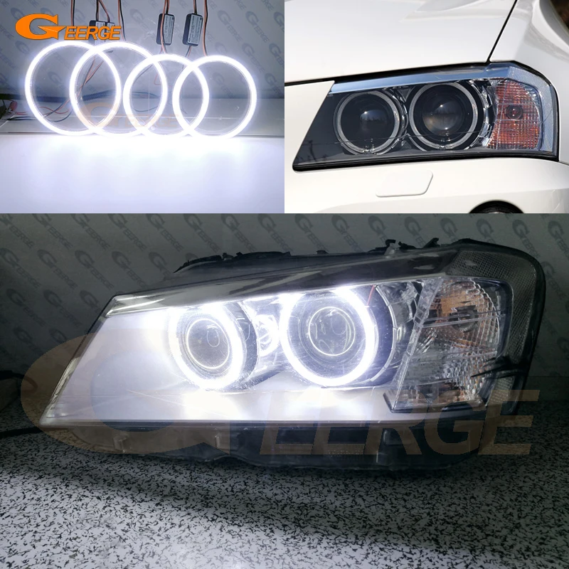 

For BMW X3 F25 Pre Facelift 2010 2011 2012 2013 2014 Day Light Excellent Ultra Bright Quality COB Led Angel Eyes Kit Halo Rings