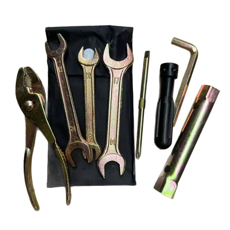 

7 шт./компл., инструмент для ремонта мотоциклов, отвертка, гаечные ключи, плоскогубцы, наборы для Honda Kawasaki Suzuki, инструменты для ручного ремонта мотоцикла