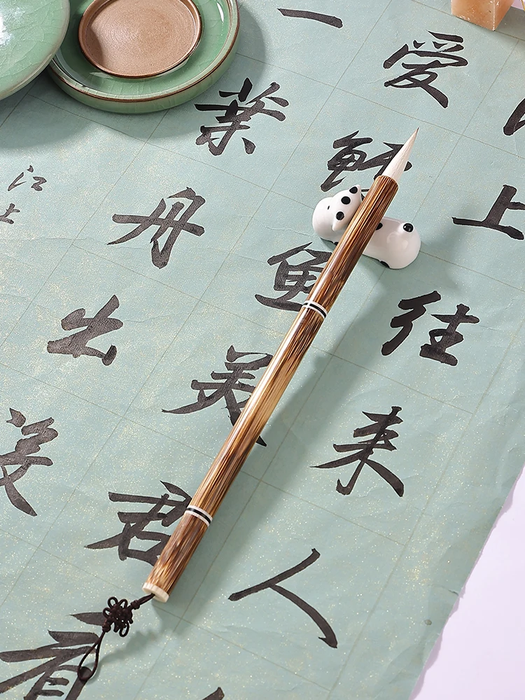 

Doubled Both Writing Brush Professional Grade Medium Regular Script Specific for Calligraphy Book Semi-Cursive Yan Style