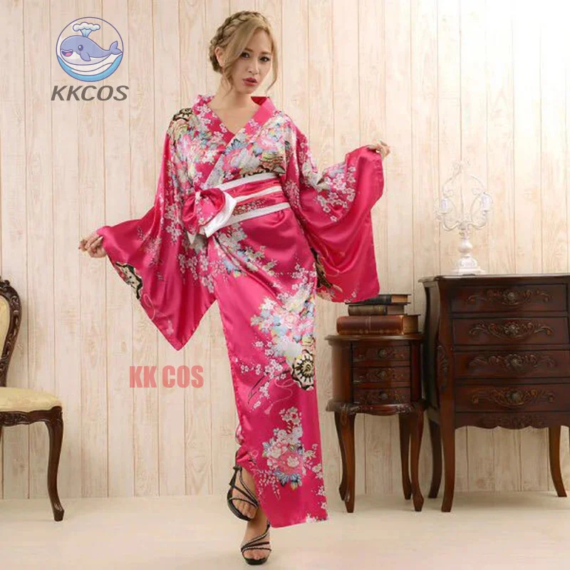 10 ألوان اليابانية التقليدية برنس حمام نسائي أنيمي تأثيري كيمونو لطيف الفتيات النساء مرحلة الأداء زي حجم كبير