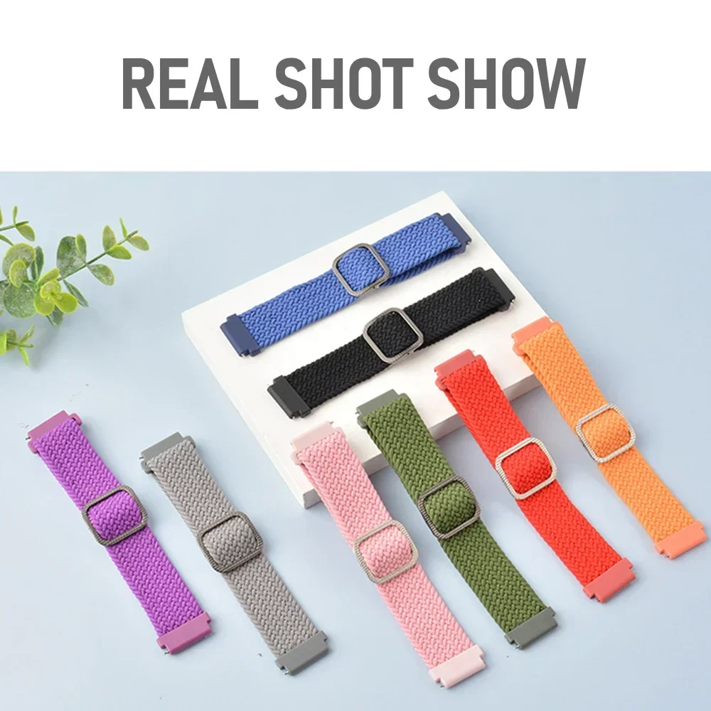 22 20mm Braided Nylon Loop Strap For HUAWEI WATCH GT 4 Pro 46mm Band GT 3 2 42mm HONOR Magic Watch 4 GS 3 Pro ES Correa Bracelet