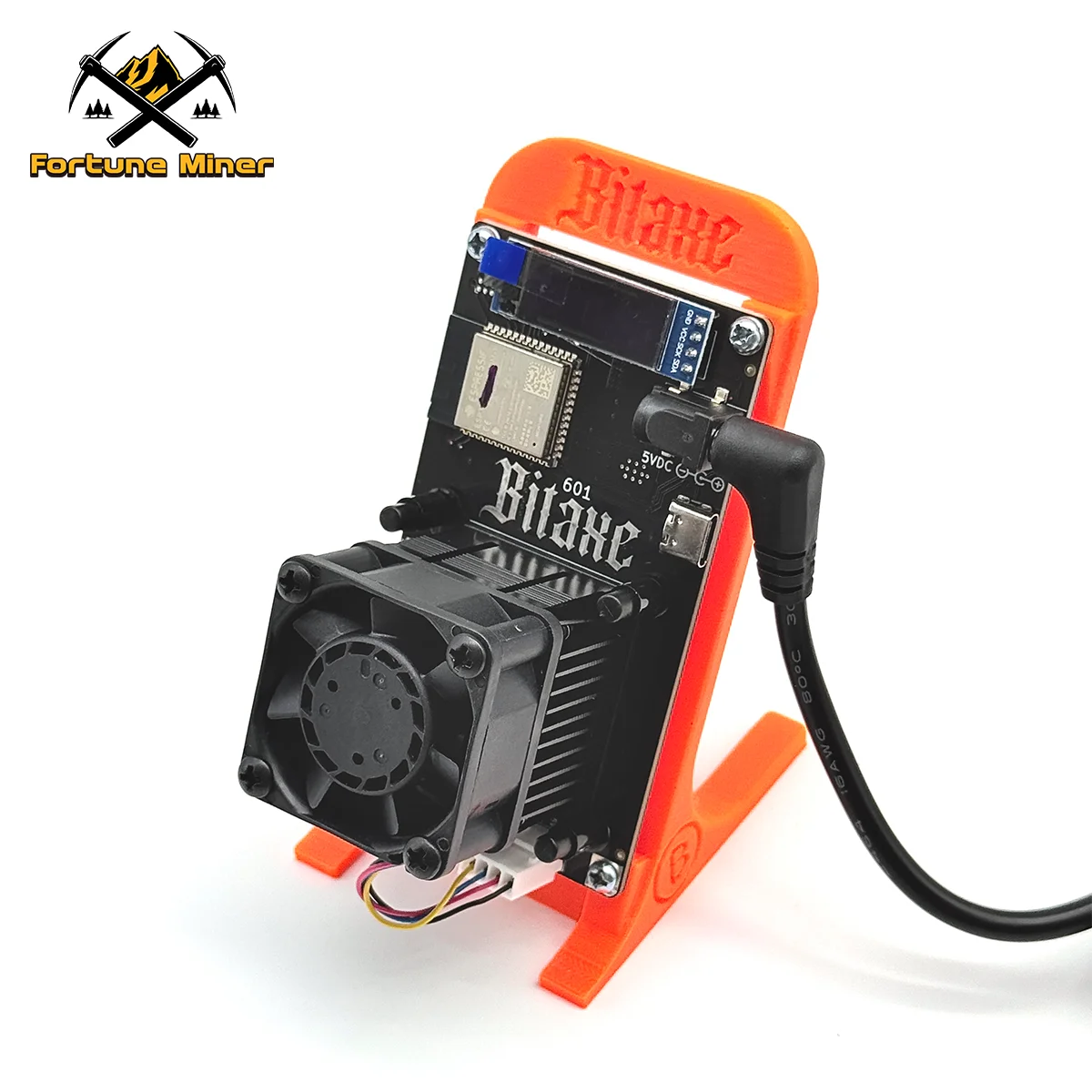 Bitaxe Gamma 601 Lucky Miner 1,2TH/s 18W Asic Chip Solo Miner Mesin Penambangan Bitcoin Miner dengan UK US AU BR EU Plug Power Orange
