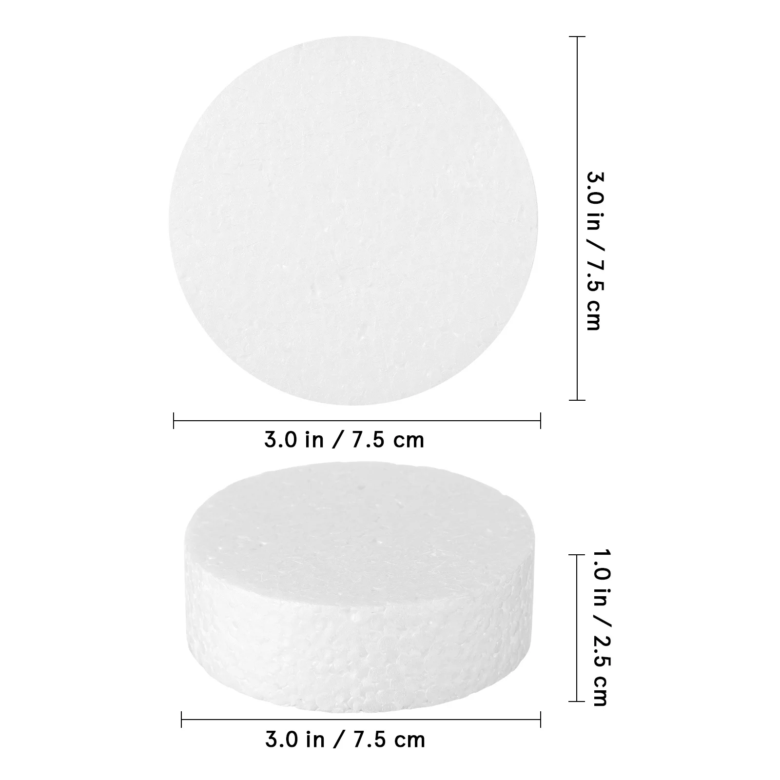 24 szt. Okrągłe dyski z pianki o wysokiej gęstości, cylindry z pianki do rękodzieła, łatwe do rzeźbienia, malowania, projektów DIY, lekkie, przenośne, wygodne.