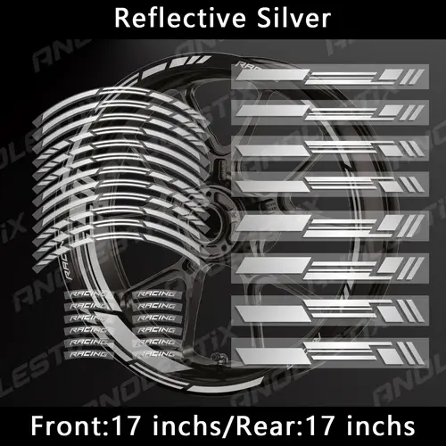 Reflective Motorcycle Wheel Stickers Hub Decal Rim Stripe 17 Inchs For YAMAHA Honda Kawasaki Suzuki BMW KTM Husqvarna Triumph - Image 9