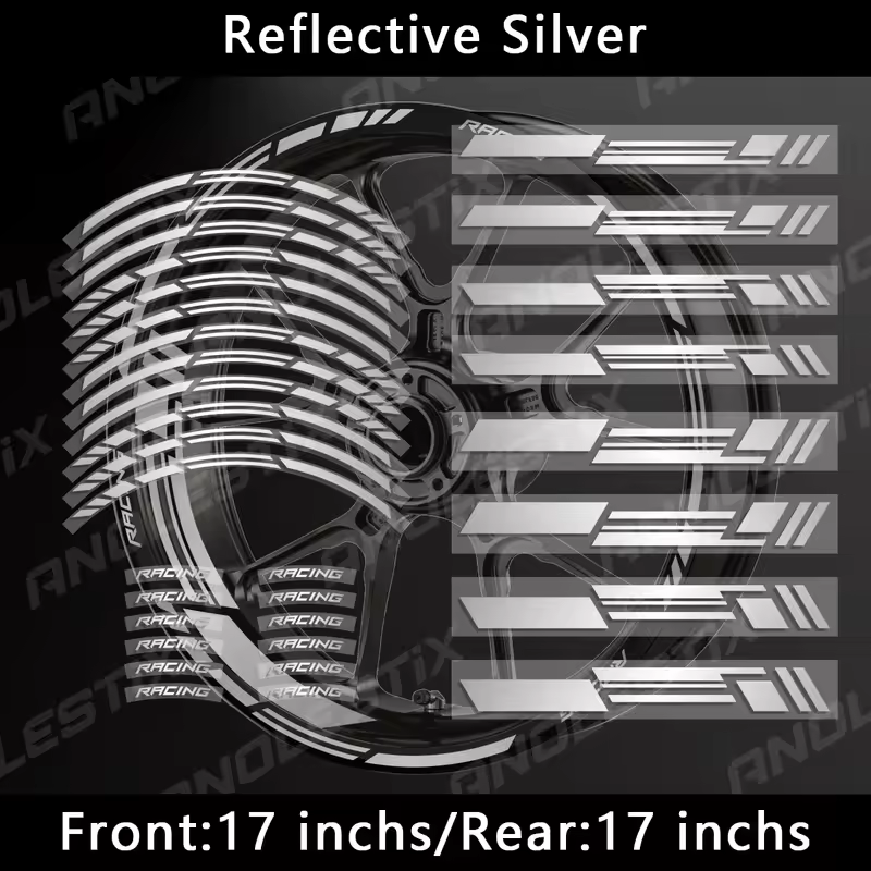 Reflective Motorcycle Wheel Stickers Hub Decal Rim Stripe 17 Inchs For YAMAHA Honda Kawasaki Suzuki BMW KTM Husqvarna Triumph - Image 9