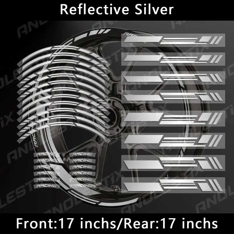Reflective Motorcycle Wheel Stickers Hub Decal Rim Stripe 17 Inchs For YAMAHA Honda Kawasaki Suzuki BMW KTM Husqvarna Triumph - Image 9