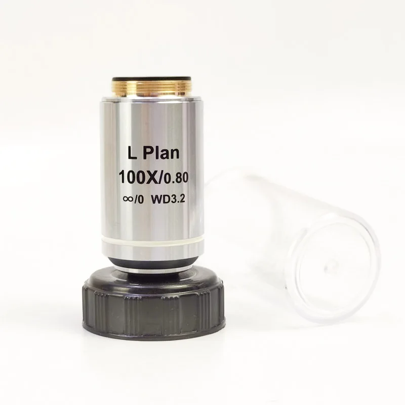 Long Working Distance Infinity Plan Objective Lens 5X 10X 20X 50X 100X for Metallurgical Microscope