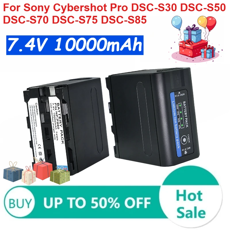 

10000mAh NP-F330 NP-F530 NP-F550 Camera Battery with Type-C Interface for Sony Cybershot Pro DSC-S30 DSC-S50 DSC-S70 DSC-S75