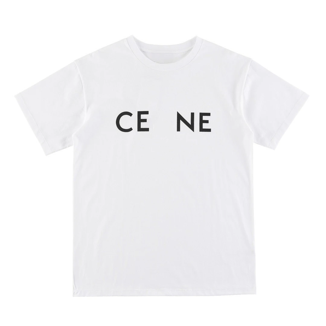 New Classic Basic Letter Logo Printed Short Sleeved T-shirt, Trendy and Versatile for Men