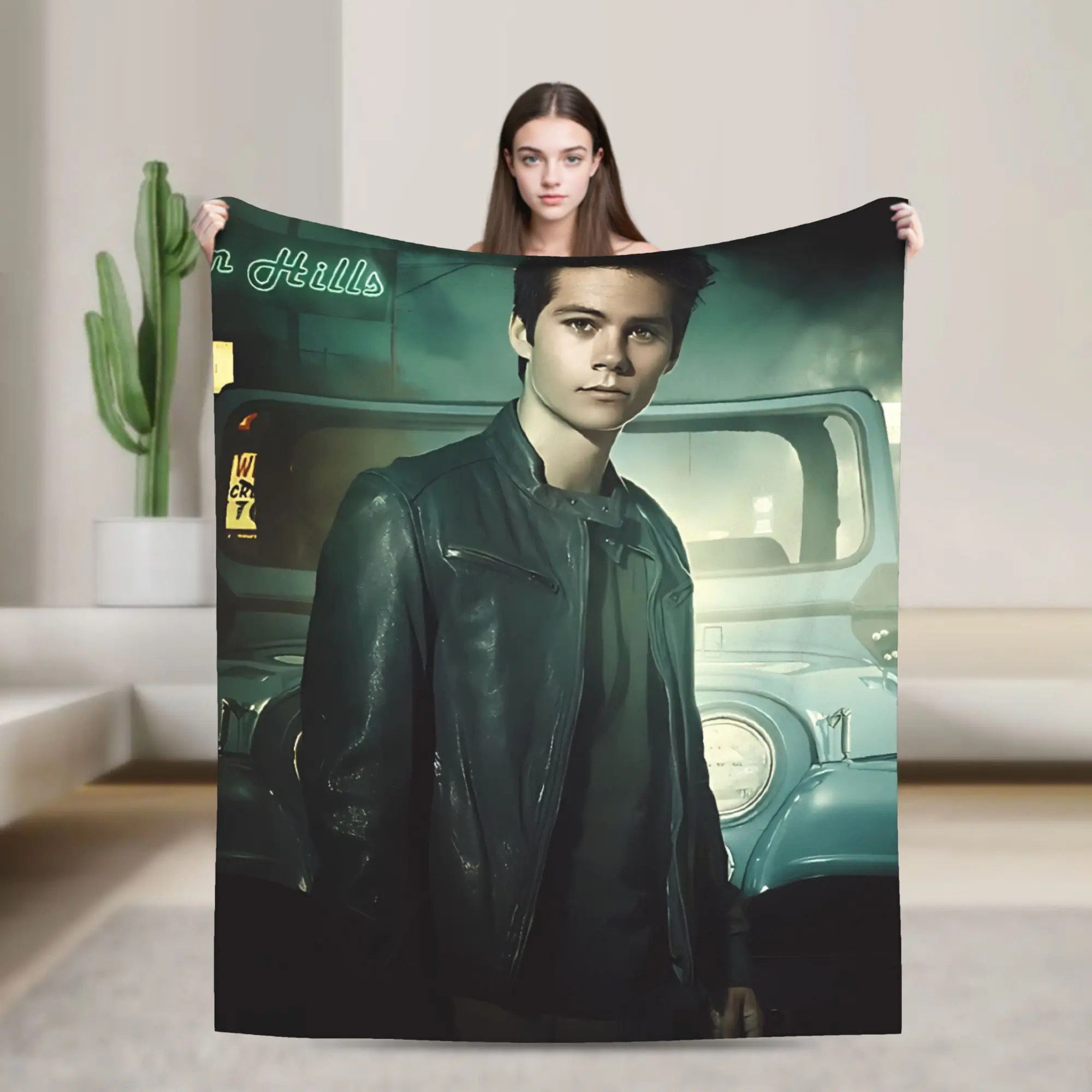 Cobertores macios e quentes para acampamento, stiles stilinski, colcha de flanela para sofá-cama, capa engraçada para sofá-cama