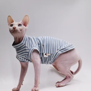 DUOMASUMI Summer Cat Vest for Hairless Breeds - Stretch Cotton & Ultra-Soft Cooling Top for Sphynx, Devon Rex& Abyssinian Cats 12 best sales cat vest - №9