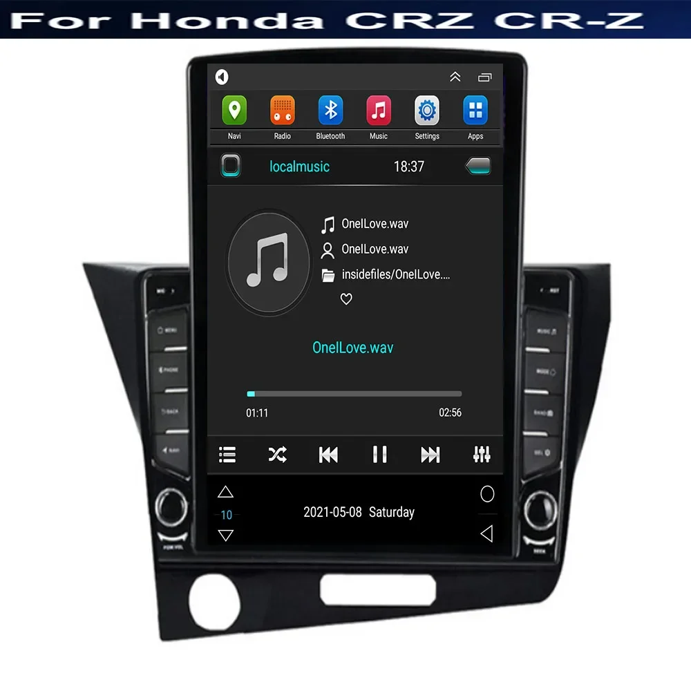 9.7 "Android14.0 لهوندا CRZ CR-Z تسلا نوع راديو السيارة الوسائط المتعددة مشغل فيديو الملاحة لتحديد المواقع RDS