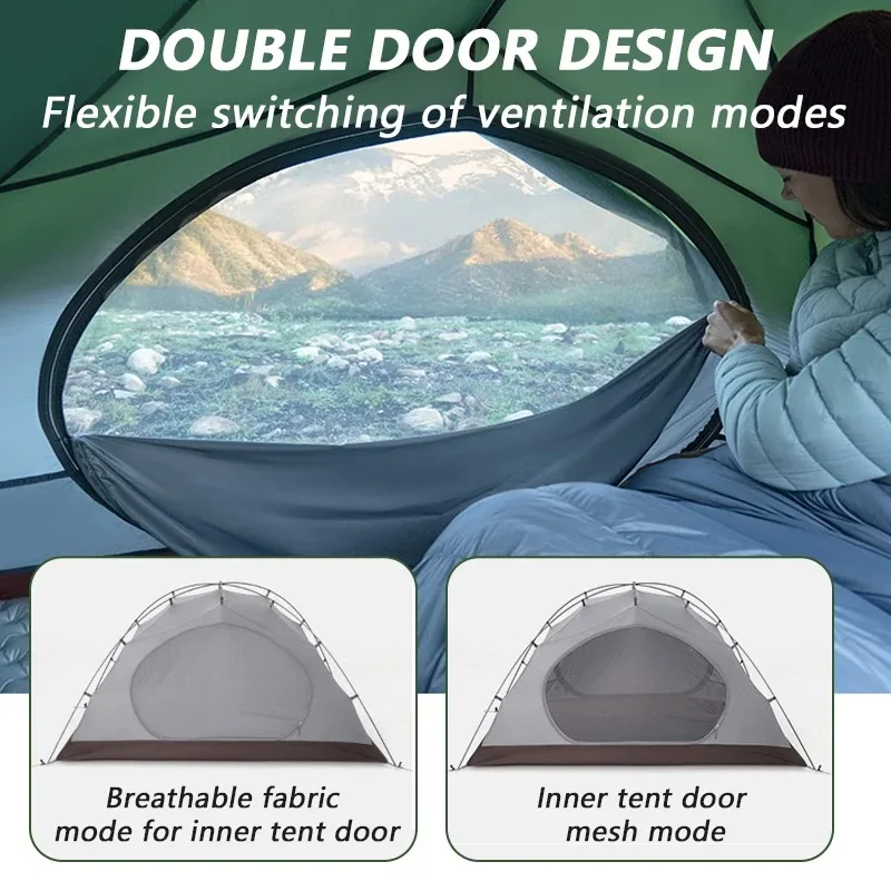 Naturehike 2025 جديد سحابة نهر خيمة مقاوم للماء توسيع النايلون مقاوم للماء خيمة المأوى 4 الموسم الدافئة طبقة مزدوجة التخييم خيمة #4