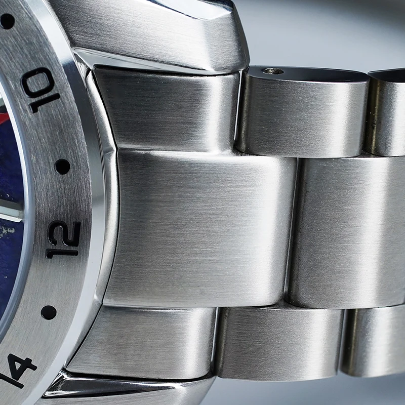 WM Watch Automatic Mechanical  Watches Lapis Lazuli/Blue Sandstone Dial NH35 AR Coated 100 Waterproof Welly Merck Watch WM223