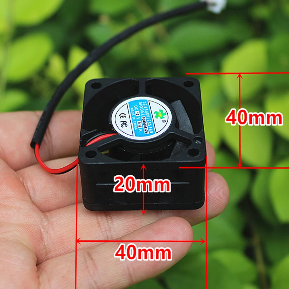 Mini 4020 Brushless Cooling Fan Exhaust Fan DC 5V-12V  9V 1.5W Large Air Volume Squre Micro 40mm*20mm Electric Fan