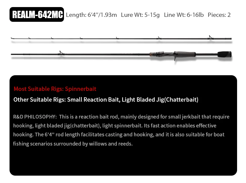 Purelure Realm Bass-Angelrute All M40X Toray Carbon Soft Bait Zander EX F/F Action mit Fuji SIC Ring für Spinning und Casting – Detail 20