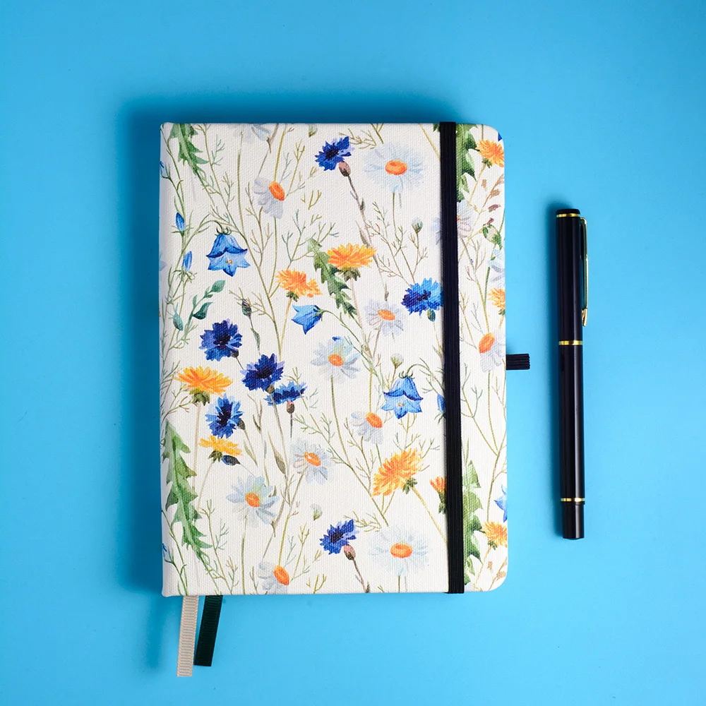 Imagem -03 - Jornal Floral Portátil com Hardcover Dot Cadernos Pontilhados Flor Fresca Art Diário 160gsm Presente de Couro para Menina b6