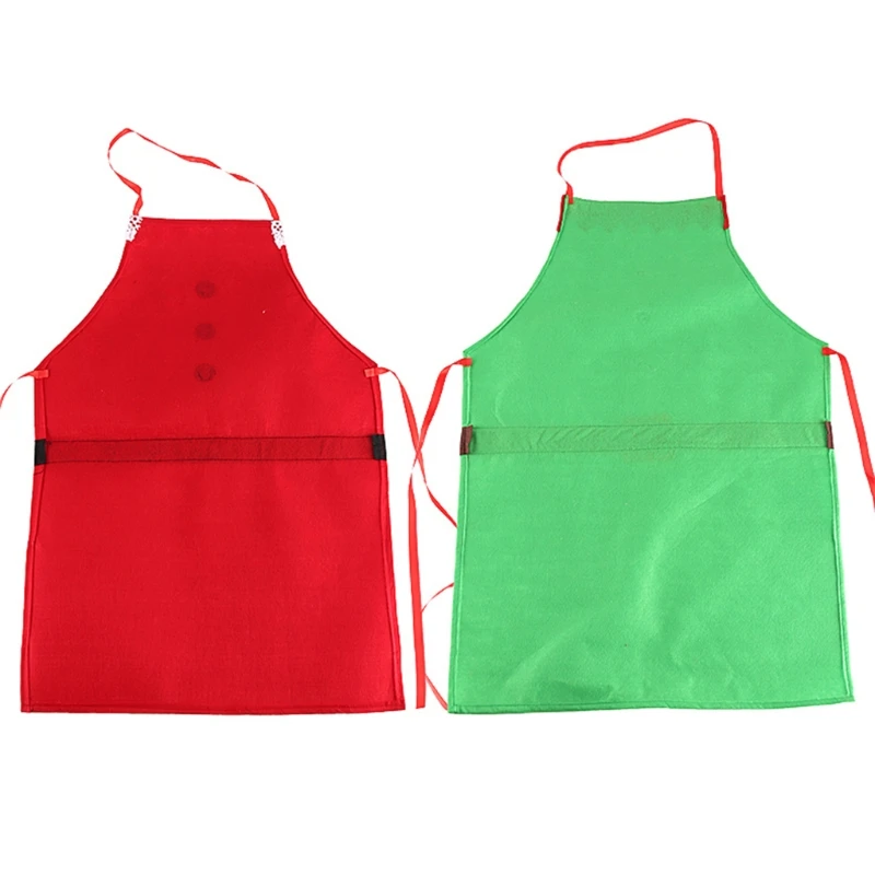 Christmas Apron Adult Elf Aprons Santa Apron Adjustable for Xmas Party Chef Cooking Restaurant House Cleaning Gardening