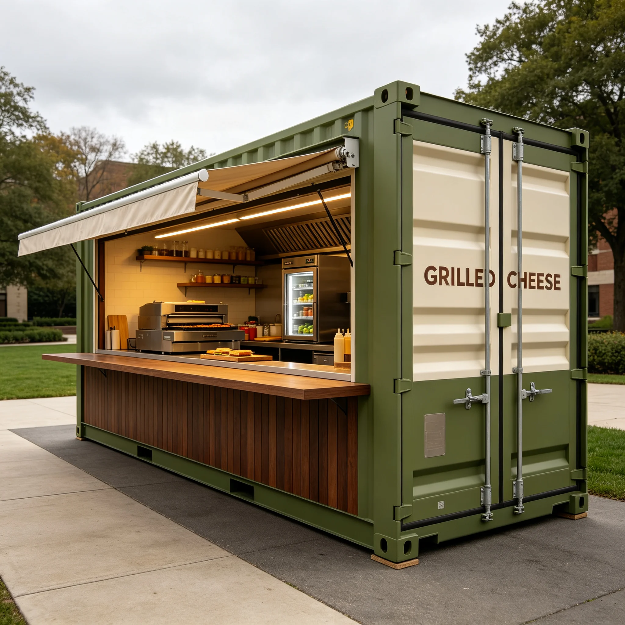 Prefab Restaurant Barbershop Mini Shipping Container Shop Prefabricated Restaurant Container Outdoor Food Kiosk Barbershop