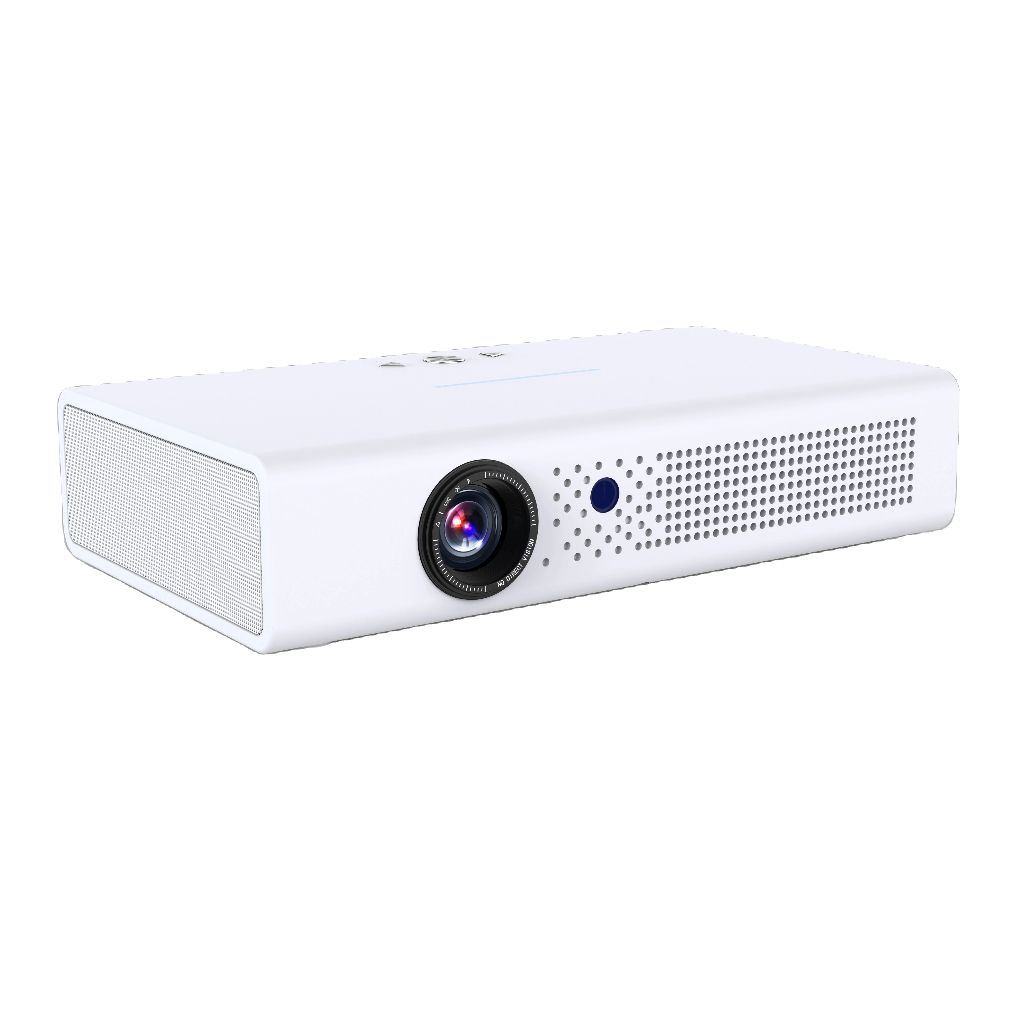 2026 Newest Smart Mini Projector V6 DLP LED Android Home Theater Projector 1080p 4K 60Hz DLP-LINK 3D 3800 Lumen White