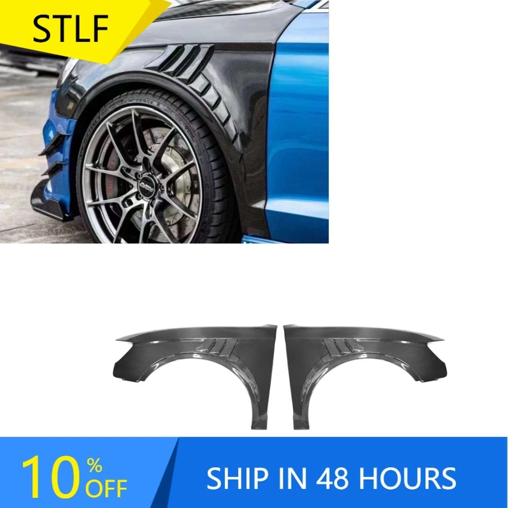 

STLFA3 Fender Trims Real Carbon Fiber Front Side Fender Trims TK Style for Audis A3 S3 8V 2017-2019 A4 Fender Trims